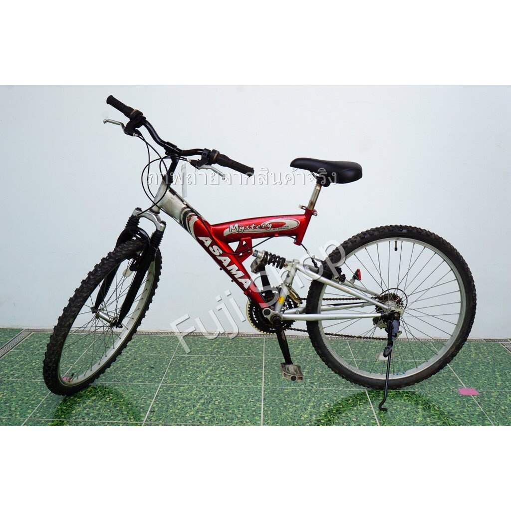 จักรยานเสือภูเขาญี่ปุ่น - ล้อ 26 นิ้ว - มีเกียร์ - มีโช๊ค - สีแดง [จักรยานมือสอง]