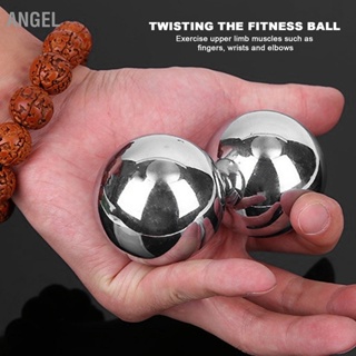 ANGEL 2 ชิ้น Hand Steel Ball Solid 304 Stainless Rehabilitation การออกกำลังกาย ฟิตเนส นวด เครื่องมือ 50mm Dia