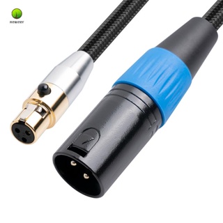 อะแดปเตอร์สายเคเบิ้ล 3-Pin Mini XLR Male to XLR Female สําหรับบันทึกเสียง ระบบลําโพง วิทยุ