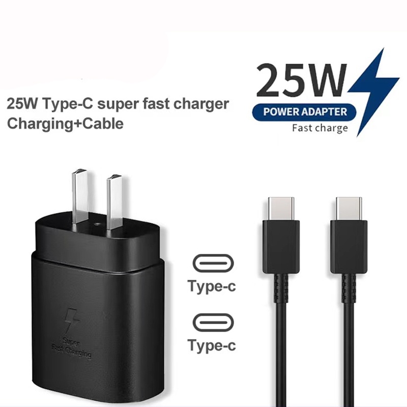 หัวชาร์จเร็ว 25W PD3.0 สายชาร์จเร็ว อุปกรณ์ชาร์จเร็วซัมซุง 3A 5A หัวชาร์จสายชาร์จ Super Fast Charging สายชาร์จซัมซุง