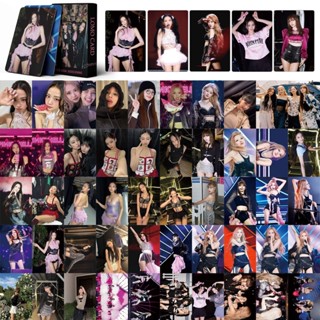 โปสการ์ดโลโม่ Black-Pink Coachella JENNIE JISOO ROSE LISA สีดํา สีชมพู จํานวน 55 ชิ้น ต่อกล่อง