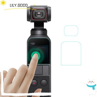 Lily ฟิล์มกระจกนิรภัยกันรอยหน้าจอ 1/2 กันรอยขีดข่วน สําหรับ DJI Osmo Pocket 2