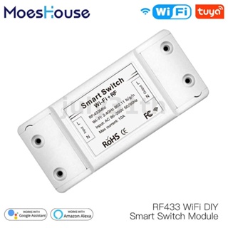 Mouehouse RF433 + WiFi DIY โมดูลสวิตช์อัจฉริยะ RF433 รีโมตคอนโทรล สําหรับ Smart Automation Smart Life Tuya Work