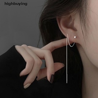 [highbuying] เครื่องประดับ ต่างหูระย้า ห้อยพู่โซ่ยาว แบบบาง ขนาดเล็ก สไตล์เรียบง่าย สําหรับผู้หญิง พร้อมส่ง