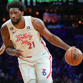 เสื้อกีฬาบาสเก็ตบอล แขนกุด ลายทีม Joel Embiid Jersey 22-23 Season Jersey No.21 Philadelphia 76ers สําหรับผู้ชาย