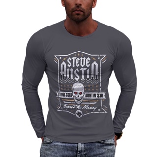 ใหม่ WWE เสื้อยืดแขนยาว พิมพ์ลาย Steve Austin Texas Rattlesnake ทรงสลิมฟิต แฟชั่นฤดูใบไม้ผลิ และฤดูใบไม้ร่วง สําหรับผู้ชาย และผู้หญิง 2023