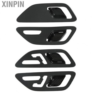 Xinpin Inner Door Handle Bowl Frame Cover  Inner Door Handle  Tough Easy Installation Carbon Fiber Style High Strength Clear Texture Wear Resistant  for Car