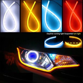 แถบไฟหน้า LED DRL 60 ซม. แบบไดนามิก ยืดหยุ่น สําหรับรถจักรยานยนต์