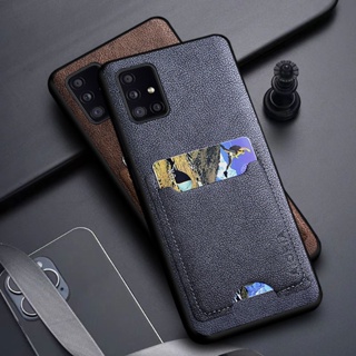 เคสโทรศัพท์มือถือหนัง พร้อมช่องใส่บัตร หรูหรา สําหรับ samsung galaxy a51 a71 5g 4g a51 a71 4g 5g