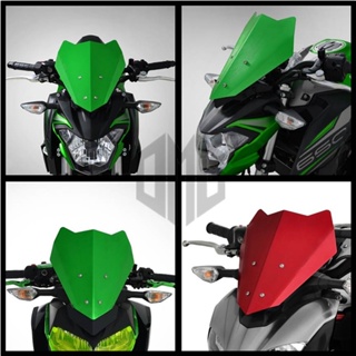 กระจกหน้ารถจักรยานยนต์ อลูมิเนียมอัลลอยด์ ขนาดเล็ก ดัดแปลง สําหรับ Kawasaki Z900 Z650 Z400