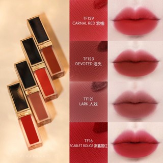 Tf Tom Ford ลิปสติก เคลือบริมฝีปาก สีดํา สีทอง #16 -#121 -#123 -#129