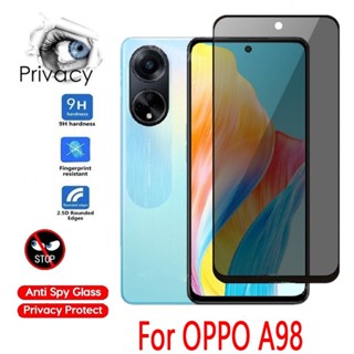 ฟิล์มกระจกนิรภัยกันรอยหน้าจอ ป้องกันการแอบมอง สําหรับ Oppo A98 Oppo A98 A78 A 98 78 5G