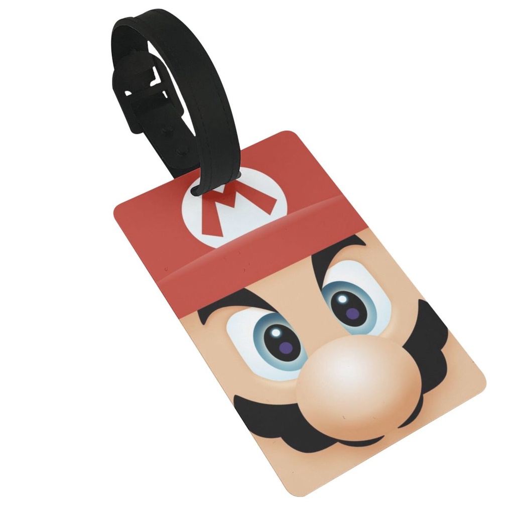 ป้ายแท็ก PVC ลาย Super Mario สําหรับติดกระเป๋าเดินทาง บัตรประจําตัวประชาชน กระเป๋าเดินทาง สําหรับผู้หญิง ผู้ชาย เด็กผู้หญิง