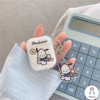 เคสหูฟังบลูทูธไร้สาย แบบนิ่ม ลายการ์ตูนกระต่าย Pacha สีโปร่งใส สําหรับ Airpods 1 2 3 pro2