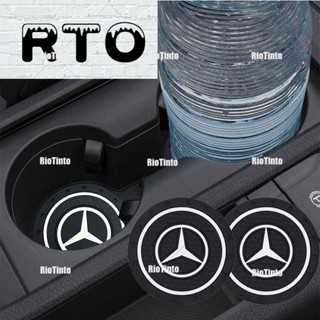 Riotinto [พร้อมส่ง] แผ่นรองแก้วน้ํา กันลื่น อุปกรณ์เสริม สําหรับตกแต่งรถยนต์ Mercedes Benz W212 W204 W213 W205 W211 A180 A200 B180 C180