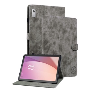 เคสแท็บเล็ตหนัง PU ฝาพับแม่เหล็ก ลายเสือ 3D พร้อมขาตั้ง สําหรับ Lenovo Tab M9 9.0 นิ้ว 2023 Tab M 9 9.0 นิ้ว TB310FU TB310XU