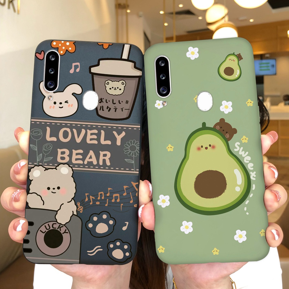 เคสโทรศัพท์มือถือ ซิลิโคน ผิวด้าน กันกระแทก ลายดอกไม้นักบิน แฟชั่น สําหรับ Samsung Galaxy A20s A207F