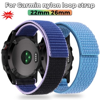 สายนาฬิกาข้อมือไนล่อน ระบายอากาศ 22 มม. 26 มม. สําหรับ Garmin Fenix 7X 6X Pro 7 7S 6 6S 5X 5 5S Plus Forerunner 955