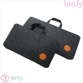 Lanfy กระเป๋าใส่คีย์บอร์ด ผ้าสักหลาด กันฝุ่น ขนาดใหญ่ จุของได้เยอะ อุปกรณ์เสริม สําหรับเดินทาง