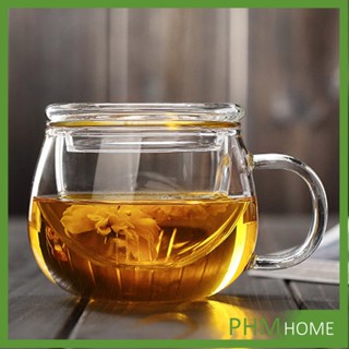 แก้วชงชา สวยหรูดูแพง พร้อมถ้วยกรองกากชาและฝากปิดในตัว Glass teapot