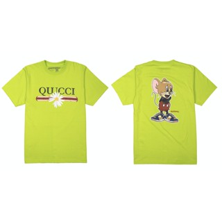 พร้อมส่ง ผ้าฝ้ายบริสุทธิ์ QWT159-3 BACON NEON เขียว พร้อมส่ง T-shirt