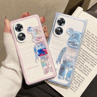 ใหม่ เคสโทรศัพท์มือถือแบบนิ่ม ใส กันรอยกล้อง ลายการ์ตูนหมีน่ารัก สําหรับ OPPO A38 4G OPPOA38 2023