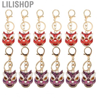 Lilishop Rhinestone Keychain  Bright Colors 6Pcs Chinese Keychain  for Backpack