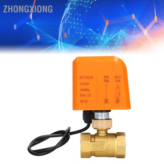 ZhongXiong บอลวาล์วมอเตอร์ 2 ทาง สาย บอลวาล์วไฟฟ้าเปิดปกติพร้อมอินเตอร์เฟส DN20 AC220V