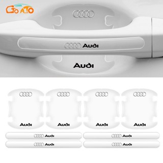 Gtioato สติกเกอร์ติดมือจับประตูรถยนต์ กันรอยขีดข่วน สําหรับ Audi A3 A4 B8 B9 A6 Q3 TT R8 Q5 Q2 A1 Q7