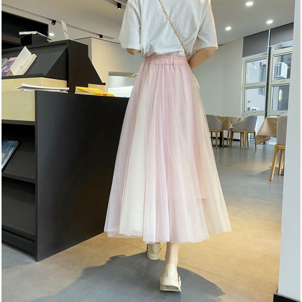 Qooth กระโปรงทรงเอ เอวสูง ผ้าตาข่าย ประดับโบว์ 7 สี แฟชั่นฤดูใบไม้ผลิ ฤดูร้อน สําหรับผู้หญิง QT2127 - รูปที่ 5