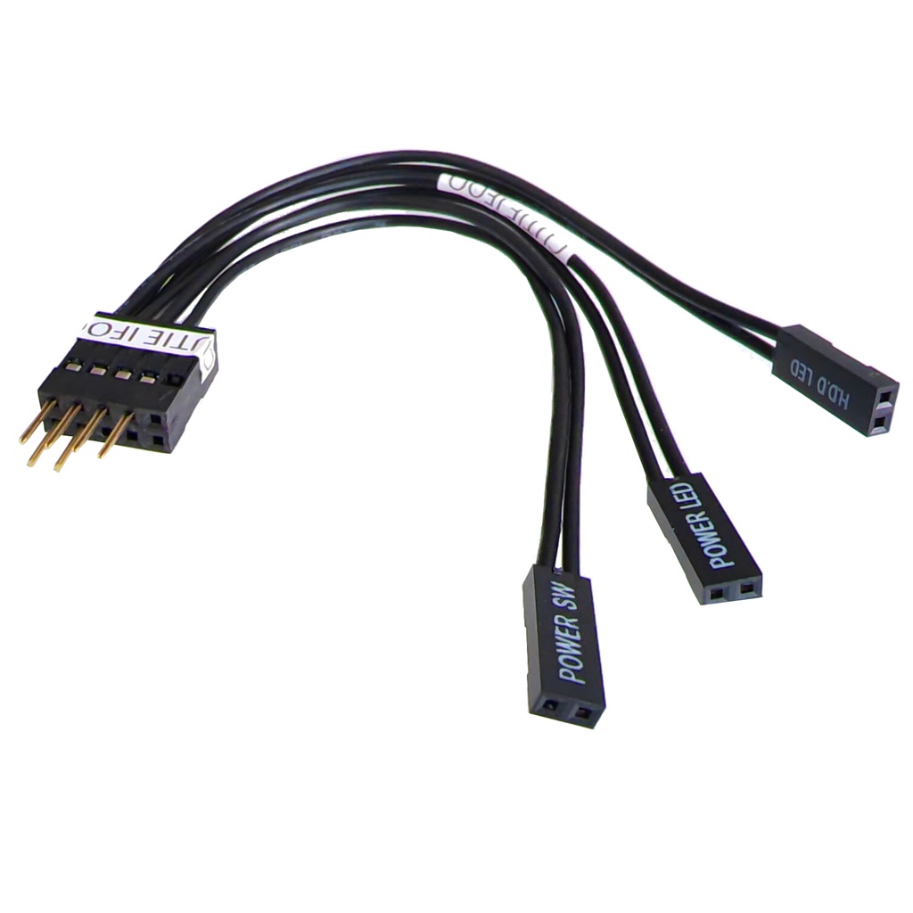 เมนบอร์ด Extension Power SW HDD LED + - สายคู่ 6Pin Start ปุ่มสวิทช์ชายหญิงจัมเปอร์ Non-intel แผงด้านหน้า Header
