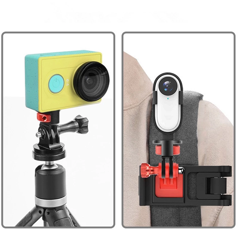 อลูมิเนียม 1/4 นิ้วสกรูขาตั้งกล้องอะแดปเตอร์ 360Rotating Mount สําหรับ Gopro Insta360 One X2 X3 Action 3 อุปกรณ์เสริมสําหรับกล้อง thumbnail 10