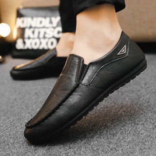 🔥รองเท้าสลิปลำลองสำหรับผู้ชายรองเท้าหนังผู้ชาย Loafers สำหรับผู้ชาย (SIZE 40-45)