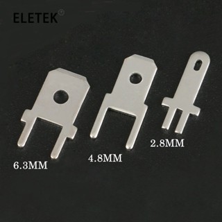 แผ่นปลั๊กเชื่อมต่อ PCB ตัวผู้ 2.8 มม. 4.8 มม. 6.3 มม. หนา 0.8 สองขา 50 ชิ้น