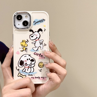 ใหม่ เคสโทรศัพท์มือถือ ซิลิโคนนิ่ม ชุบไฟฟ้า ลายการ์ตูนสนูปปี้น่ารัก เหมาะกับของขวัญ สําหรับ IPhone 11 12 13 14 Pro Max