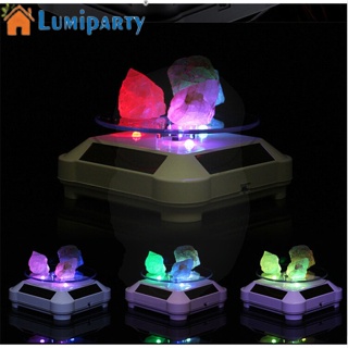 Lumiparty ขาตั้งโชว์เครื่องประดับ พลังงานแสงอาทิตย์ หมุนได้ 360 องศา พร้อมไฟ LED หลากสี