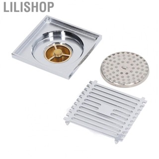 Lilishop Shower Floor Drain 304 Stainless Steel Bathroom Floor Drain Set Electroplating for Kitchens