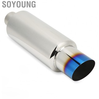 Soyoung Exhaust Muffler  High Hardness Rustproof Exhaust Resonator Stainless Steel Universal 2in Inlet 3in Outlet  for Car