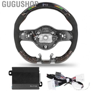 Gugushop Carbon Fiber  Display Shift Lights Steering Wheel for Mercedes‑AMG A45 C63 E63 CLA45 GLC63