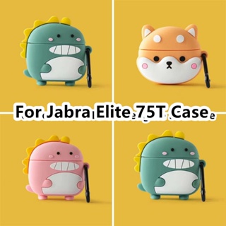 【ส่วนลด】เคสหูฟัง แบบนิ่ม ลายการ์ตูน สําหรับ Jabra Elite 75T Jabra Elite 75T