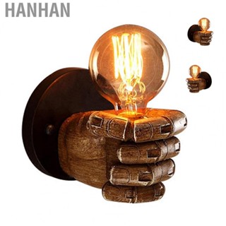 Hanhan Wall Light Decoration Holder Novelty Fist Shape Wall Lamp Holder Wall Art Decoration for Bar Restaurant Cafe