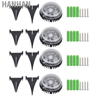 Hanhan 4Pcs Solar Ground Light Color Gradient 8  Disk Solar Deck Lamp For Outdoor