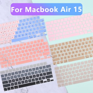 ฟิล์มซิลิโคนนิ่ม ป้องกันคีย์บอร์ด ล้างทําความสะอาดได้ สําหรับ Macbook Air 15 2023