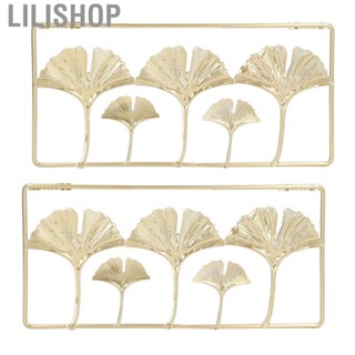 Lilishop Gold Metal Leaf Wall Decor  Metal Leaf Hanging Decoration Modern Simple  for Restaurants