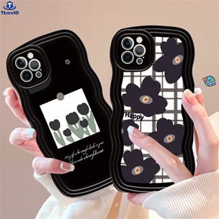 เคสโทรศัพท์มือถือนิ่ม ลายดอกไม้ สีดํา สําหรับ Huawei Y9s Y7A Nova Y90 Y71 Y70 Nova 10se 9 7 7i 7Pro 6SE 5T 4e 3e 3i P30 P20 Lite Y9 Prime 2019