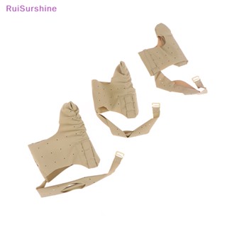 Ruisurshine ใหม่ ถุงเท้าหนัง Pu แยกนิ้วเท้า แก้ไขอาการปวดกระดูกนิ้วเท้า