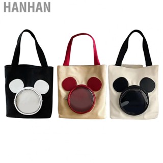 Hanhan Canvas Bag  Cartoon Canvas  Cartoon Simple Large  Fashionable  for Shopping for Grocery