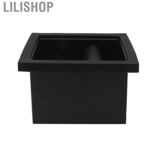 Lilishop Bottomless Knocking Residue Box  Rectangle Bottomless Design Stainless Steel and Rubber Coffee Ground Knock Box Chute Wear Proof  for Coffee House