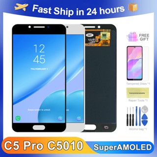 หน้าจอสัมผัสดิจิทัล LCD สําหรับ Samsung Galaxy C5 Pro C5010 SM-C5010 SM-C5018