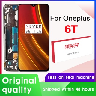 อะไหล่หน้าจอสัมผัสดิจิทัล LCD 6.41 นิ้ว ของแท้ 100% สําหรับ Oneplus 6T AMOLED 1+6T A6010 A6013